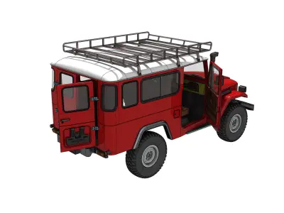 TOYOTA LAND CRUISER FJ43 SHORT WHEEL BASE RC BODY STL FILE  3D print model