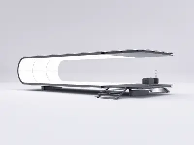 LED Exhibition Stage V01 Low-poly 3D model