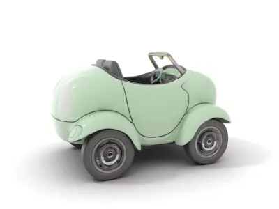 Mint Bubble Car model pack Low-poly 3D model