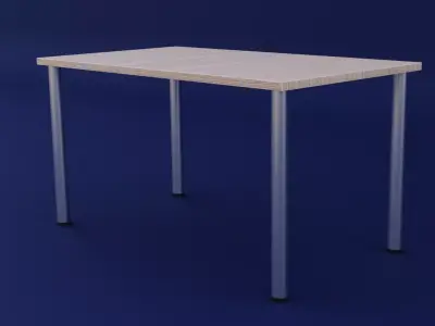 Wooden Table 3D Model Free 3D model
