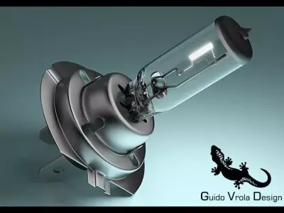 H7 Car Headlamp 3D model