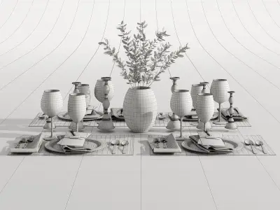 Table setting 01 3D model
