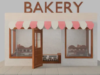 Bakery Low-poly 3D model