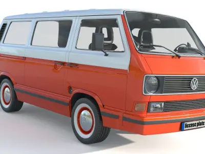Volkswagen Transporter Passenger Van T3 3D model