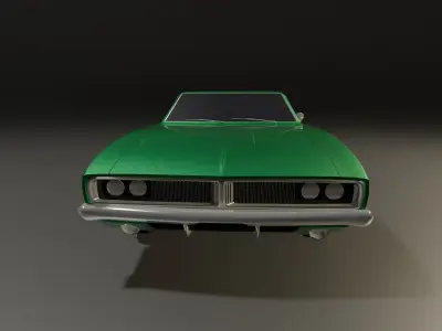 Dodge Charger RT 1969 low-poly Low-poly 3D model