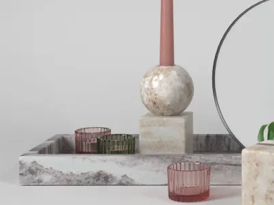 HnM HOME marble decor set 3D model