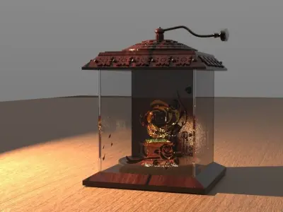 Wood Music Box Free low-poly 3D model