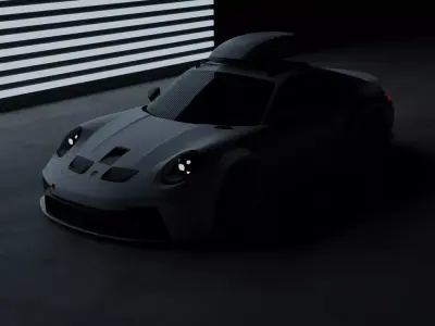 Porsche 911 GT3 Special edition Low-poly 3D model