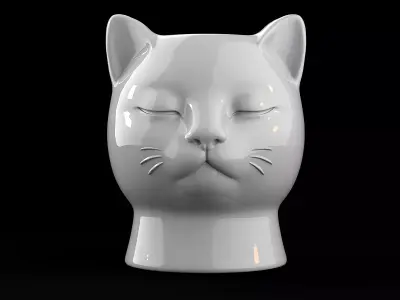 Cat Vase 3D print model