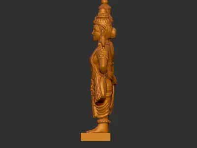 Vitthal Rukmini God With Close eyes 3D print model
