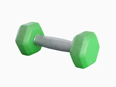 Rubber Dumbbell 05 Low-poly 3D model