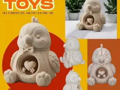 3D Printable Cute Fox Figurine 3D print model