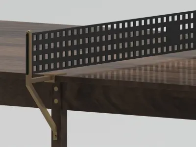 Ping Pong Table 01 with Paddles 3D model