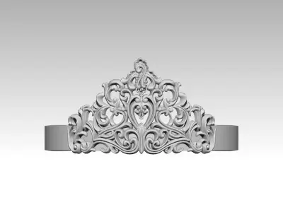 Crown ring woman 3D print model