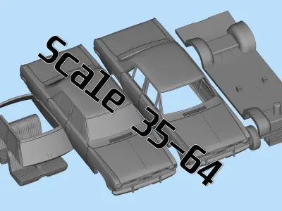3D file 1971 Valiant Third gen duel 4 Door classic cars  3D print model