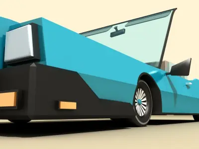 CAR 3 convertible Low-poly 3D model