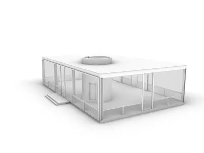 Glass House 3d Architectural Model 3D model
