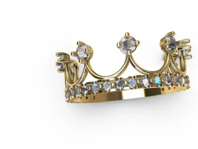 Anillo solitario para dama-mujer -v- 3D print model