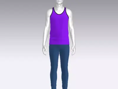 Sport Suit Low-poly 3D model