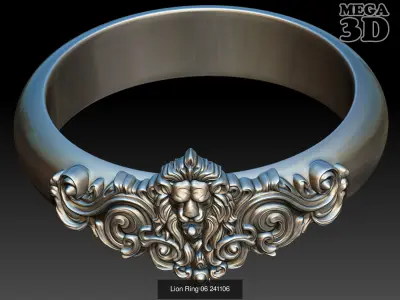 Lion Ring Pack 241106 3D Model Collection