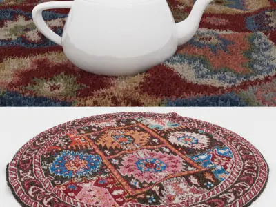 Round Rug Set 50 3D model