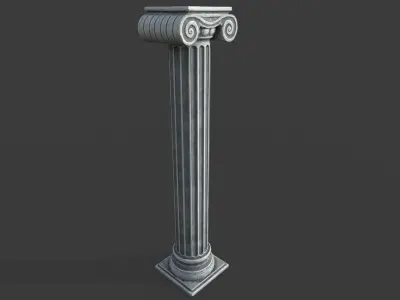 Ionic Roman Column Low-poly 3D model
