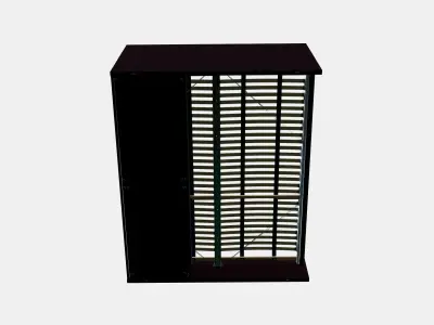 MALM Bed frame high w 2 storage boxes 13 Low-poly 3D model