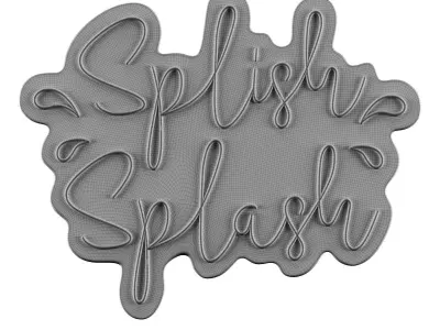 Splish Splash Neon Sign 3D model