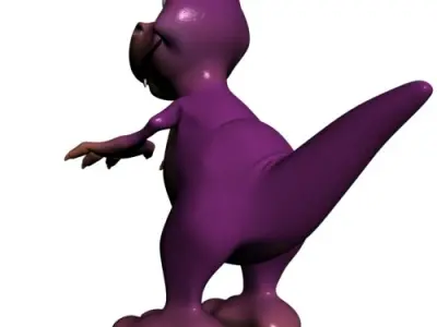 Young Cartoon Dinosaur RIGGED Low-poly 3D model