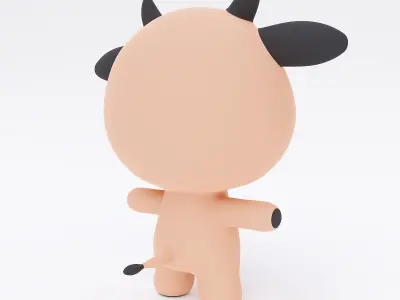 Cartoon cow 3d model  3D model