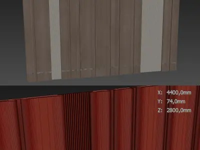 Decorative V49 Wall Panels 3D model
