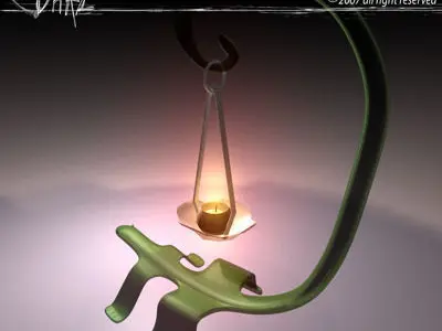 Lizard candle Free 3D model