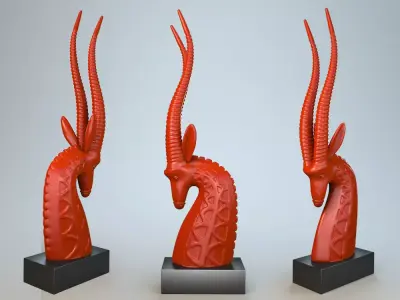 Sculpture Antelope P 3D print model
