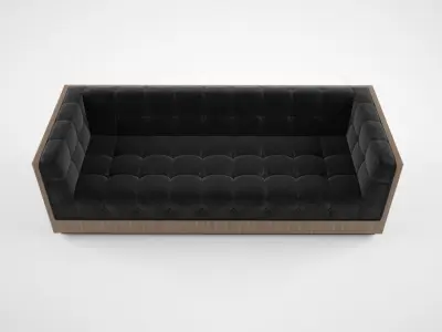 Milo Baughman Rosewood Case Sofa 3D model