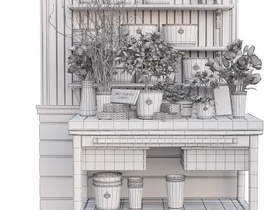 AVE La Mercerie Flowers 3D model