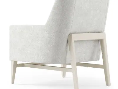 Trestle lounge chair 3D model