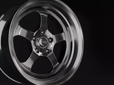 American Racing VF501 Car Rim Low-poly 3D model