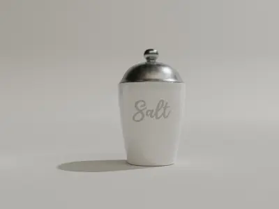 Kitchen Jars with food names Low-poly 3D model
