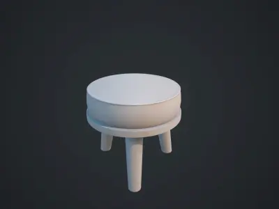 Small Chair PBR Low-poly 3D model