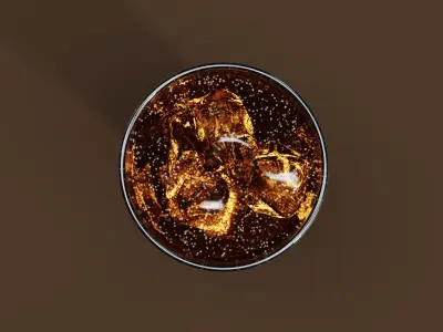 Drink Glass - Coke With Ice 3D model