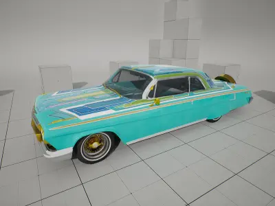 Chevrolet Impala 1962 Custom Car Low-poly 3D model