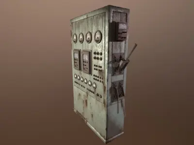 3D Electrical Block - PBR Game Ready Low-poly 3D model