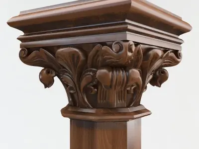 Gothic column CNC 3D model