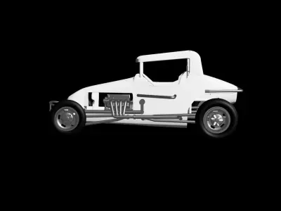 Super modified dirt track racer ready to print 3D print model