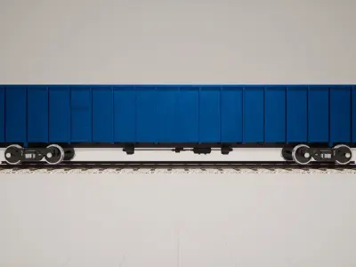 Animated game-ready GondolacarV0L Low-poly 3D model