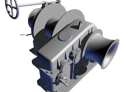 Marine Bow Winch Free 3D model