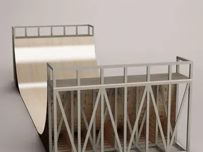 skate ramp 02 3D model