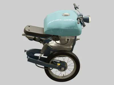 Bicycle concept Low-poly 3D model