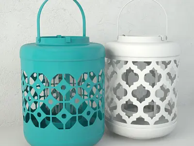 Dharma Metal Lantern Set 3D model