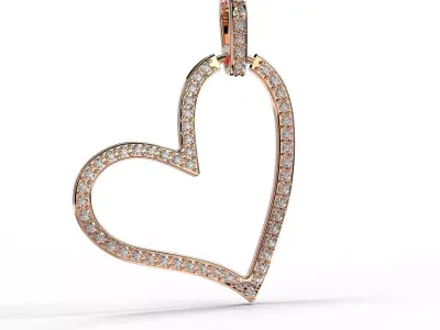 Heart stones Pendant 3D Design 3D print model